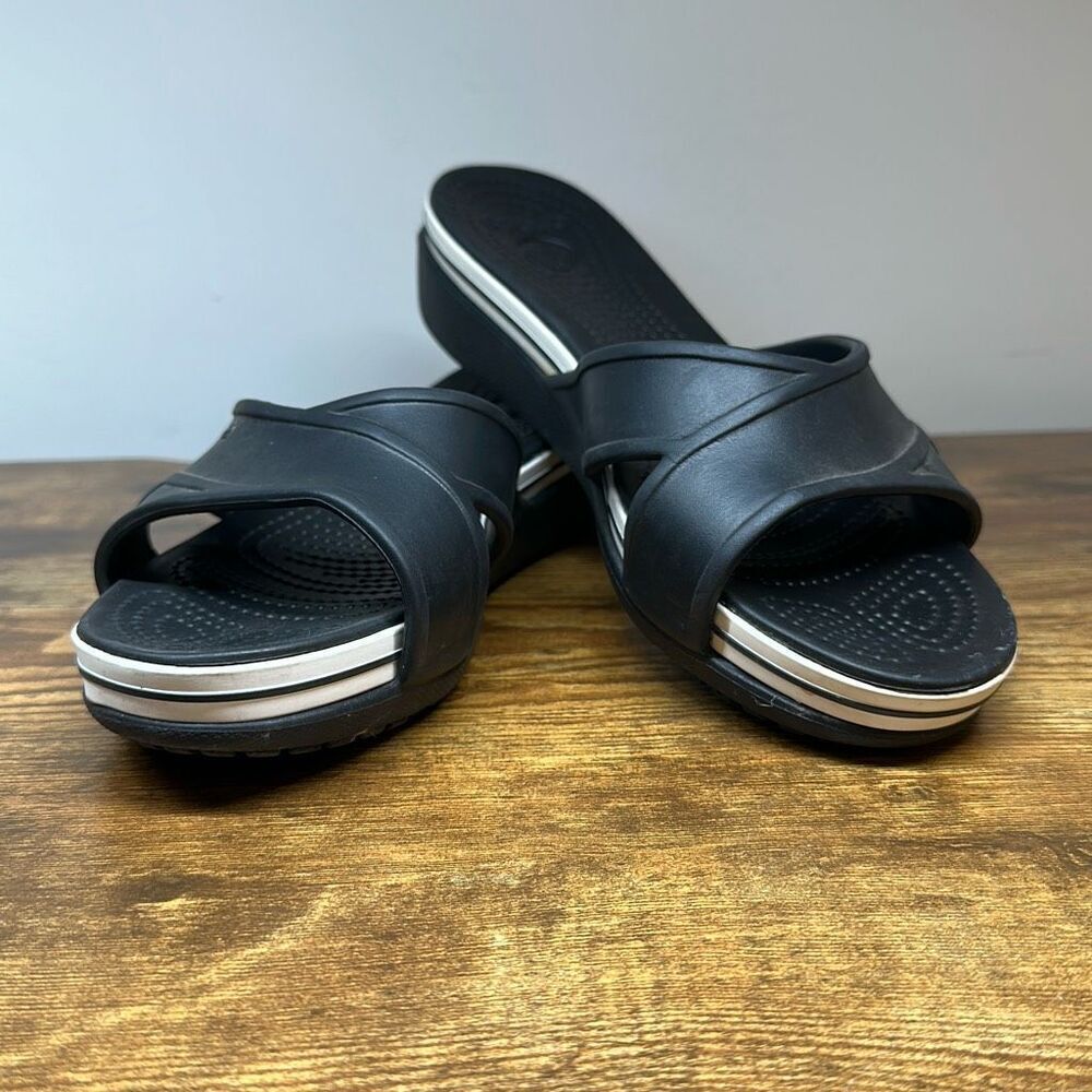 CROCS Women’s 10‎ Kadee Wedge Crocband Sandals Shoes
